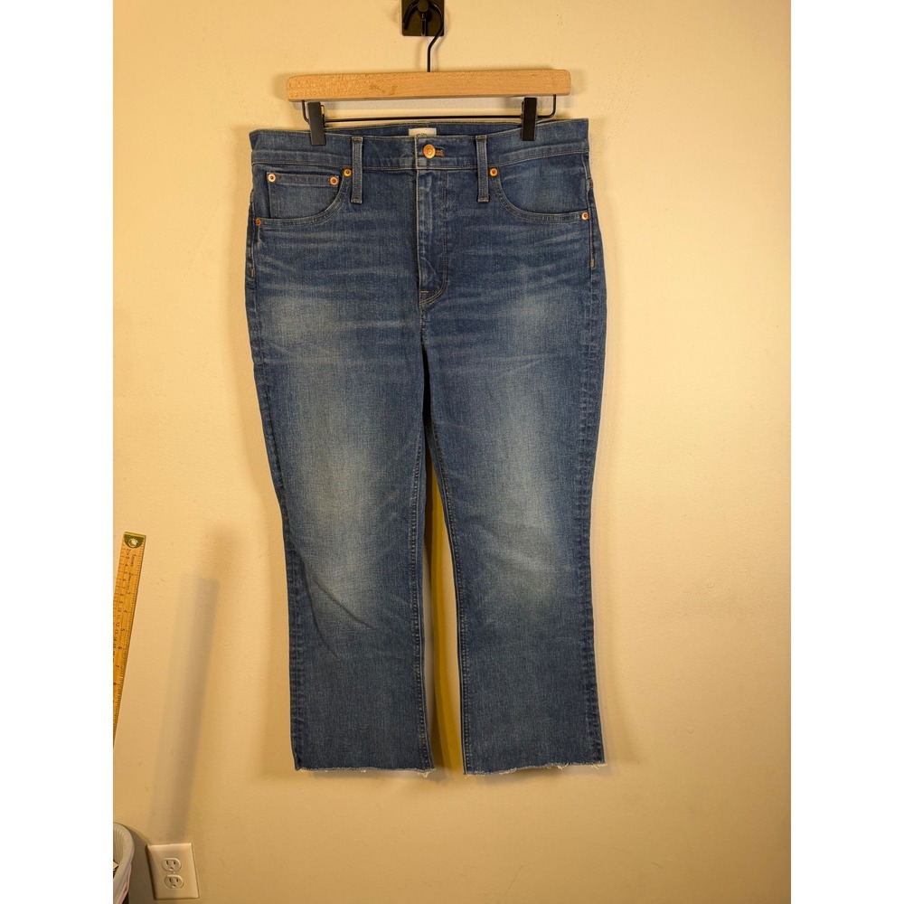 J. Crew Womens Demi Boot Crop Jeans High Rise Blue Size 31 NWOT